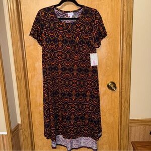 NWT LuLaRoe Patterned Short Sleeve Dress size Medium